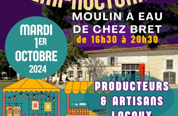 Affiche marché de terroir semi nocturne d'automne 2024 à Jonzac